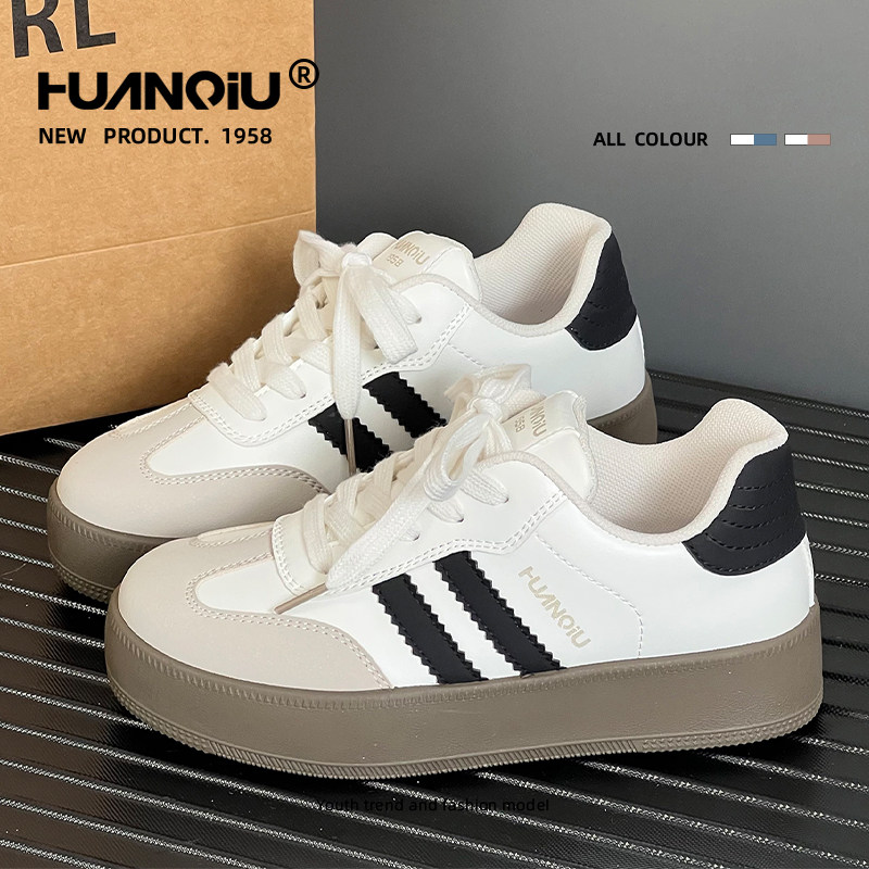 环球复古德训鞋女款2026新款经典百搭小白鞋轻便厚底增高休闲板鞋,女鞋,德训鞋,淘宝优惠券,粉丝福利购,淘宝优惠卷