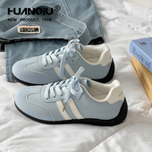 女2025新款 超火小白鞋 百搭轻便小众不撞款 环球蓝色阿甘鞋 休闲板鞋