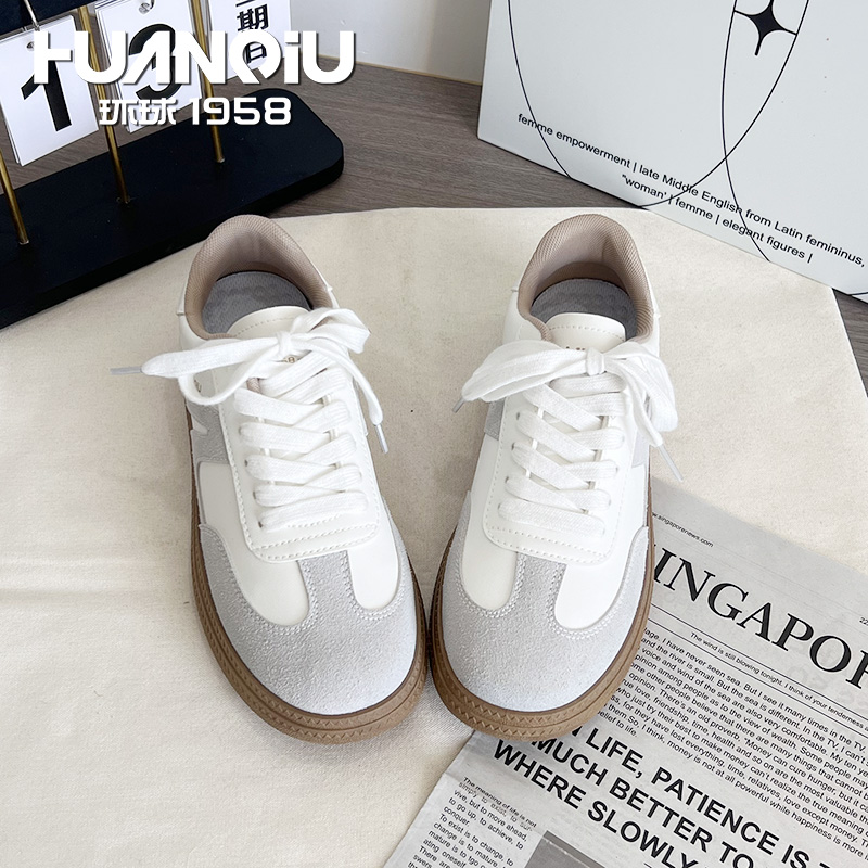环球复古经典德训鞋女款2025新款爆款夏季小白鞋百搭轻便休闲板鞋