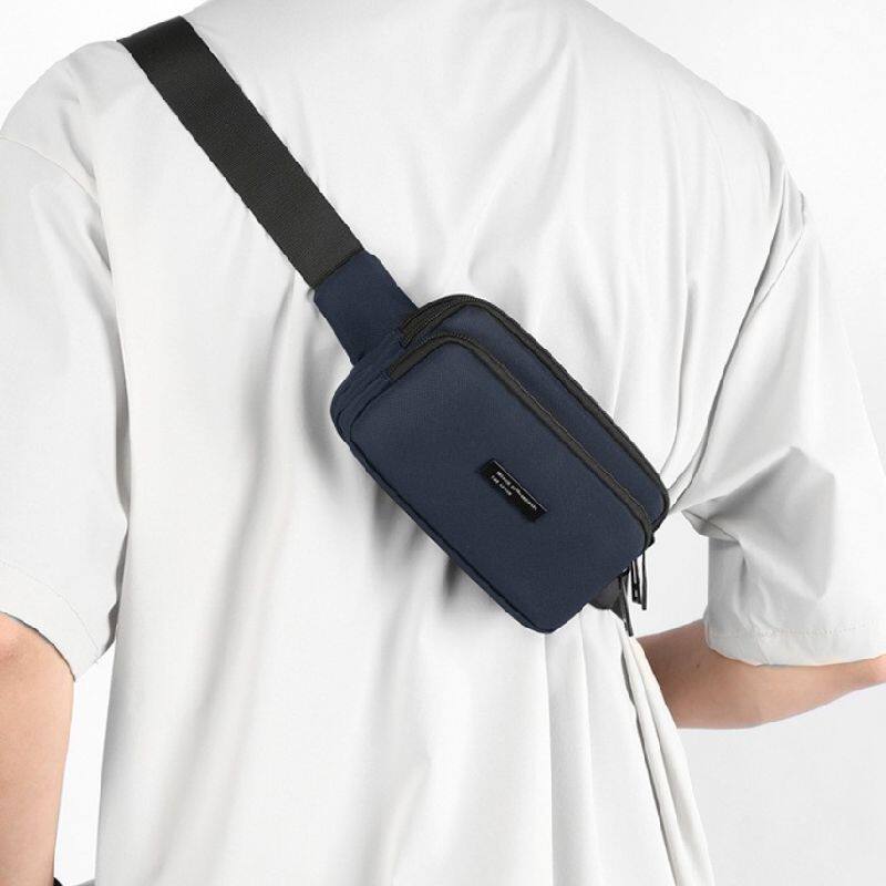 2026多层小巧便携防泼水牛津布男式随身手机腰包斜挎胸包钥匙背包