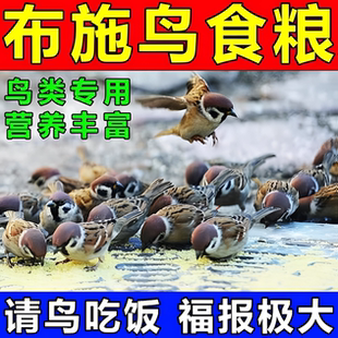 布施鸟粮食户外小型鸟类专用投喂喜鹊麻雀斑鸠野外阳台喂鸟饲料