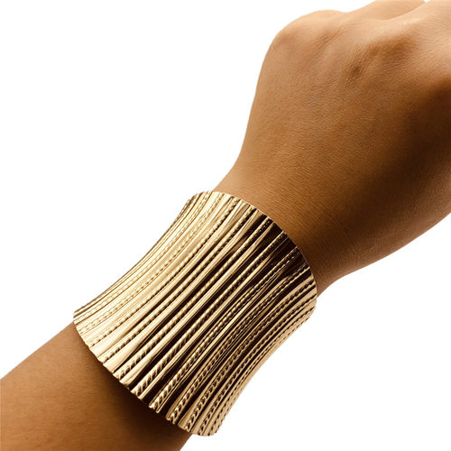 仿金手镯气质百搭简约朋克夜店酒吧手环女women bracelet jewelry