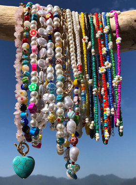 women's simple personalized jewelry Choker Necklace花朵项链