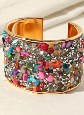 Temperament fashion metal diamond gravel Bracelet镶钻手镯女