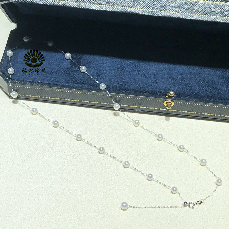 18K海水圆形满天星强光珍珠饰品