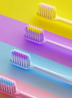 小头夏日现货冰淇淋【牙刷成人支装细软毛严选8网红洁齿】情侣