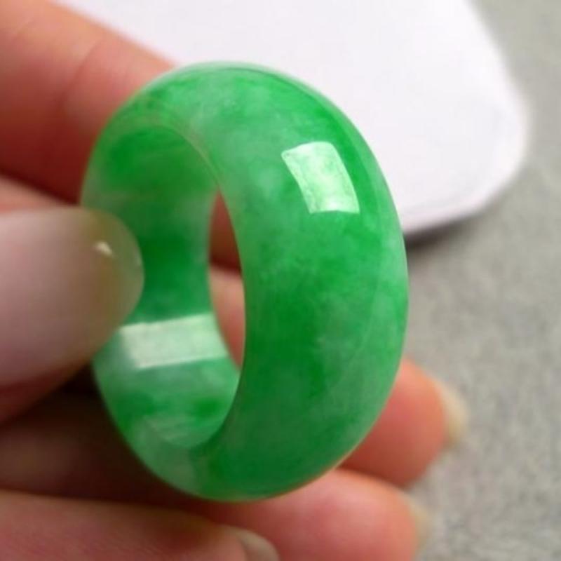 坑玉石干青戒指玉石阳绿指环男女款玉扳指