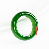 和田碧玉戒指和田玉指环扳指碧玉菠菜绿白玉玉戒指男女款 尾戒对戒