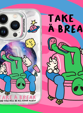 PaPaPa制造局   外星人陪你宅家金属搞怪磁吸手机壳适用于iPhone17promax保护套苹果16pro原创手机壳