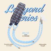 PaPaPa制造局新款 格纹羊毛绒材质高级挂脖手机挂绳可调节斜跨挂绳