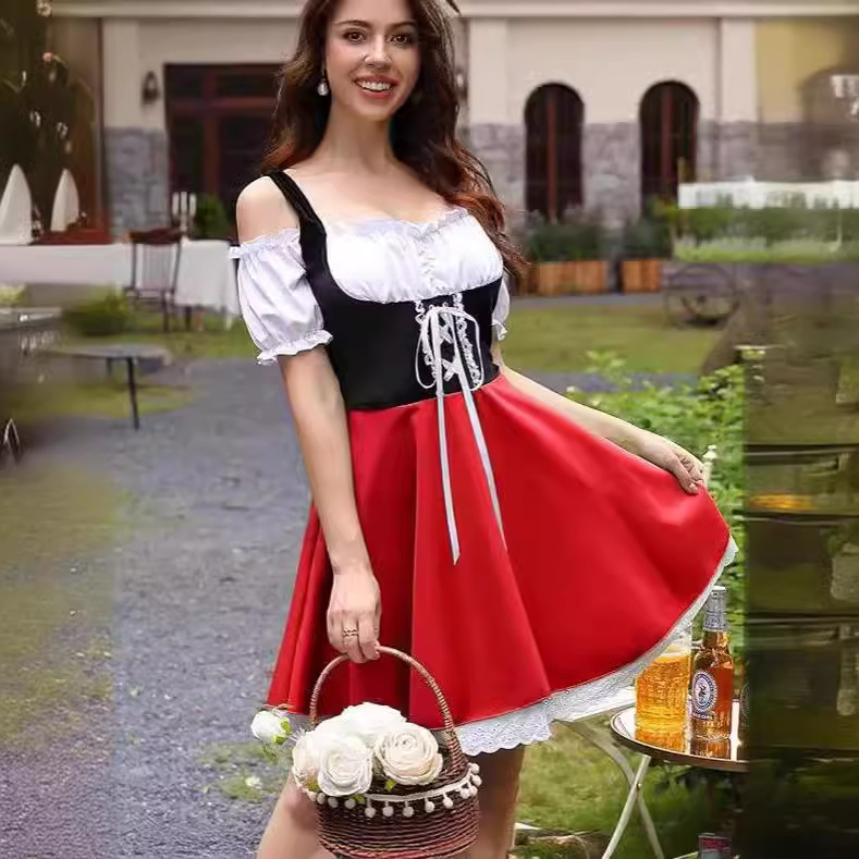 热卖女士连衣裙德国慕尼黑啤酒节服装巴伐利亚民族舞台表演服