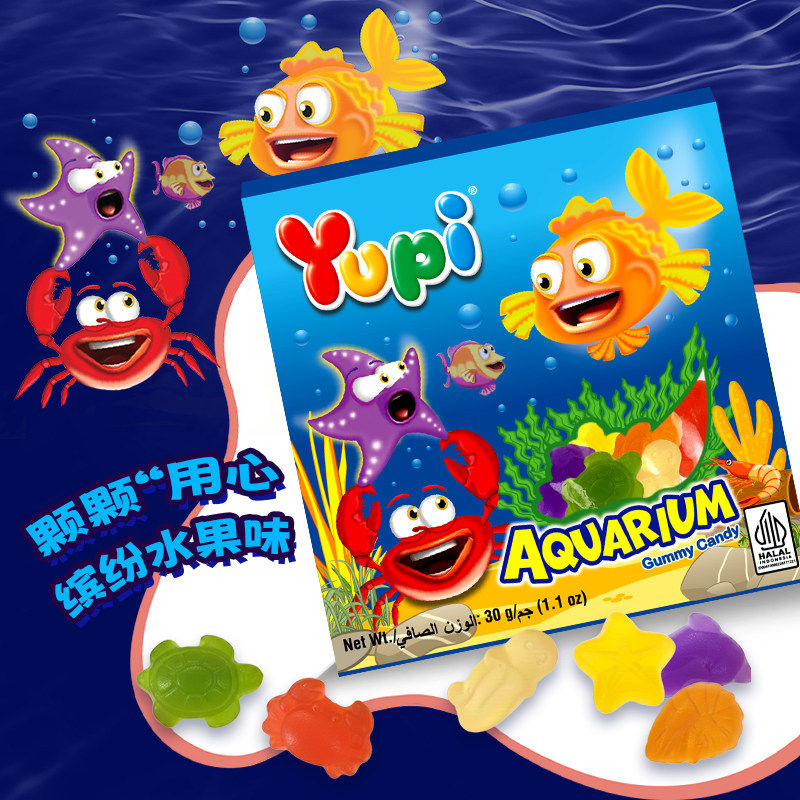 YUPI优皮进口水果软糖动物造型糖果批发网红爆款进口休闲零食