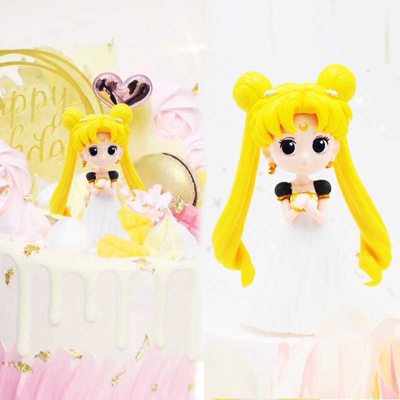 蛋糕装扮用品美少女蛋糕装饰摆件 美少女战士水冰月卡通蛋糕装饰