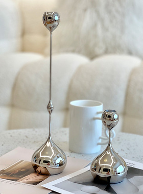 水滴蜡烛台摆件轻奢高档家居客厅餐桌浪漫烛光晚餐北欧ins风装饰