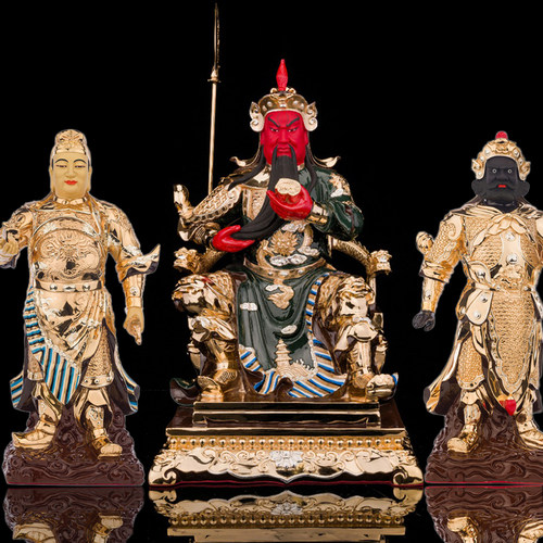 看书铜关公关圣帝君关平周仓神像