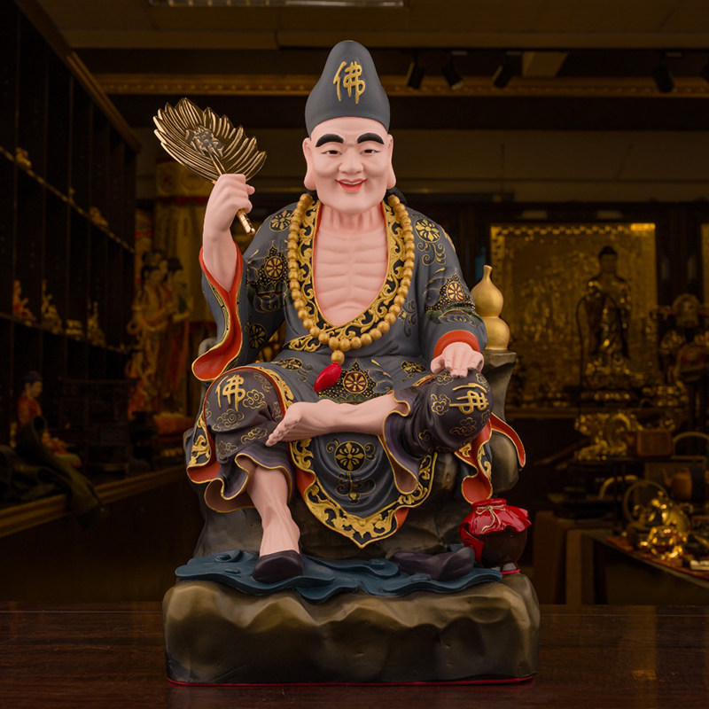 济公佛像铜像 供奉台湾盛凡铜鎏金雕像济公活佛道济禅宗祖师罗汉