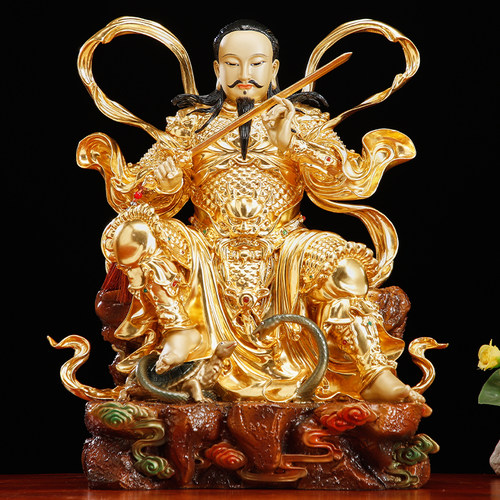 真武大帝纯铜玄武玄天上帝神像