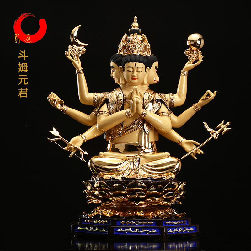 斗姆元君摆件台湾盛凡纯铜鎏金