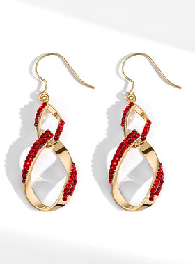 时尚耳环女气质长款几何网红个性2025年新款潮港风大气耳饰