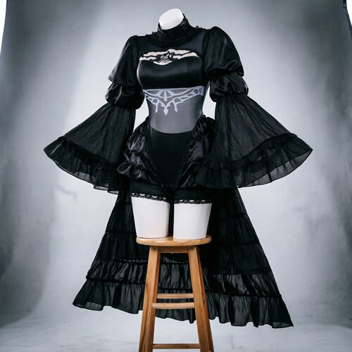 2B姐花嫁黑婚纱cos服尼尔机械纪元2B姐花嫁cosplay万圣节动漫