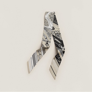 【亚马逊庆典】高版18姆米真丝小飘带twil桑蚕丝长丝巾绑包双层