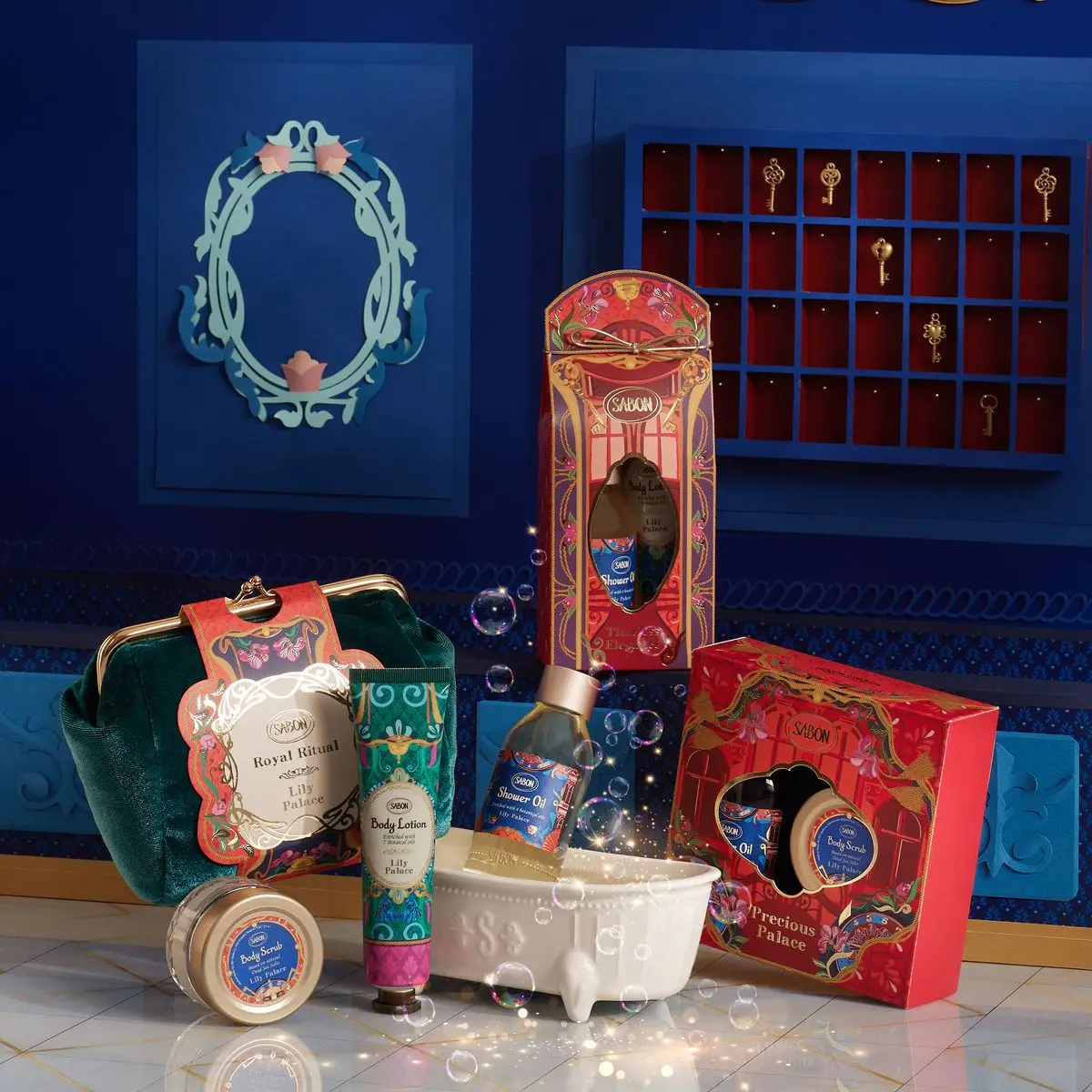 现货 日本本土sabon复古圣诞日历2024磨砂膏沐浴油身体乳护手霜