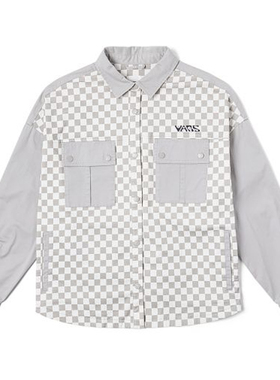 优购VANS范斯女子CHECKER BLOCK运动休闲长袖衬衫VN000NFAEC6