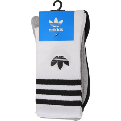 优购Adidas阿迪达斯三叶草男女休闲袜舒适中筒袜三双装JP1277