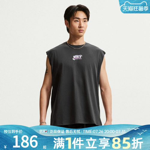 优购NIKE耐克男子AS  NSW SLVLS TOP运动休闲无袖T恤IW1197-060