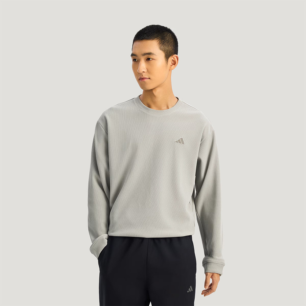 优购adidas阿迪达斯男子TH WAFFLE CREW运动休闲套头衫卫衣KR2542 - 实物图