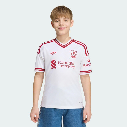 adidas阿迪达斯大童上衣LFC A JSY Y运动休闲短袖T恤KB8302