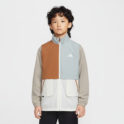 adidas阿迪达斯男小童运动训练休闲梭织立领夹克外套KH0238