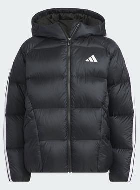 优购adidas阿迪达斯男大童运动训练休闲保暖连帽羽绒服外套KC5939