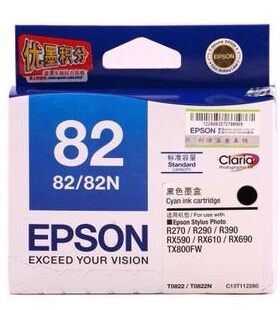 原装正品爱普生 epson 墨盒 T0821黑色 适用R270 R390特价优惠