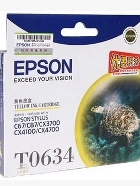 原装 爱普生 EPSON T0634 C67 C87 CX3700 CX4700 黄色墨盒