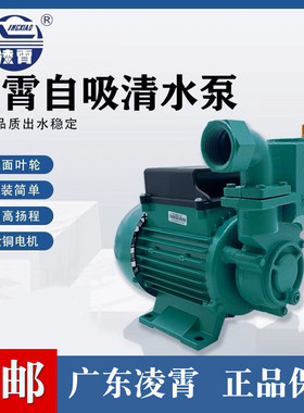 广东凌霄水泵1ZDB自吸清水泵家用自来水增压泵农用灌溉抽水机