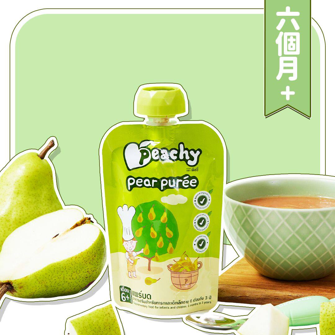 PEACHY唧唧装香梨果蓉泥辅食品蔬菜蓉果泥婴儿食品100g香港进口版