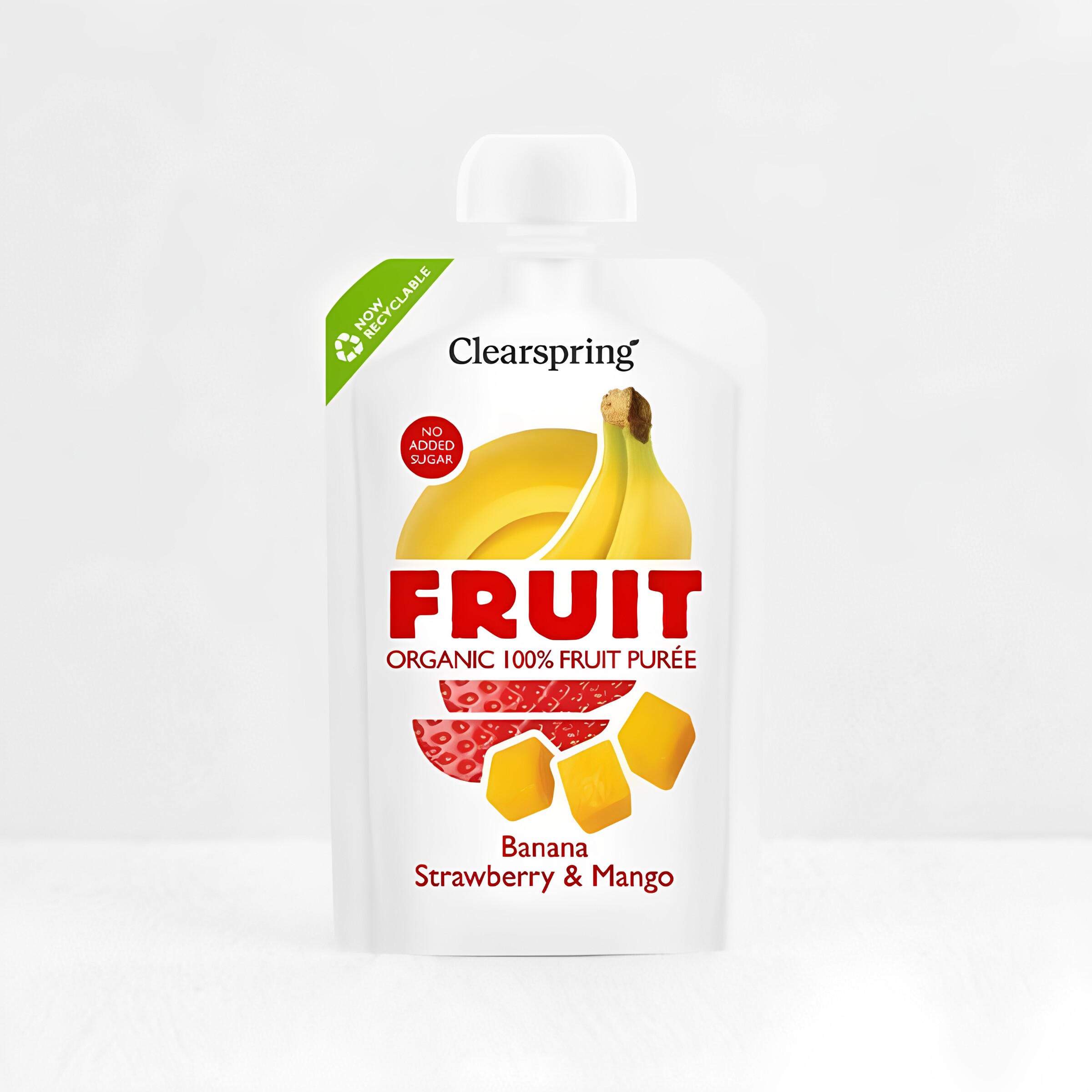 Clearspring 有机100%香蕉芒果士多啤梨味100g零食果泥天然无添加