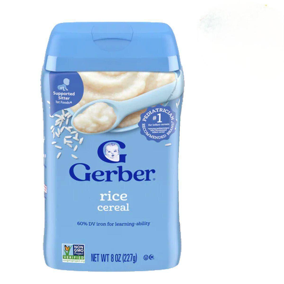 进口版Gerber 美国嘉宝原味米糊227g维生素CE锌维生素B族健康成长