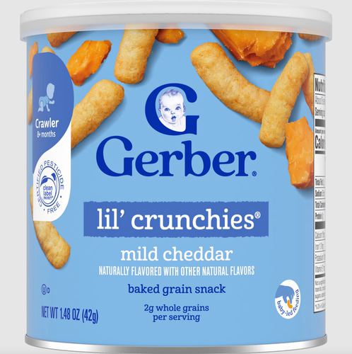 Gerber嘉宝 车打芝士泡芙条42g烘焙谷物点心非油炸健康零食8个月+