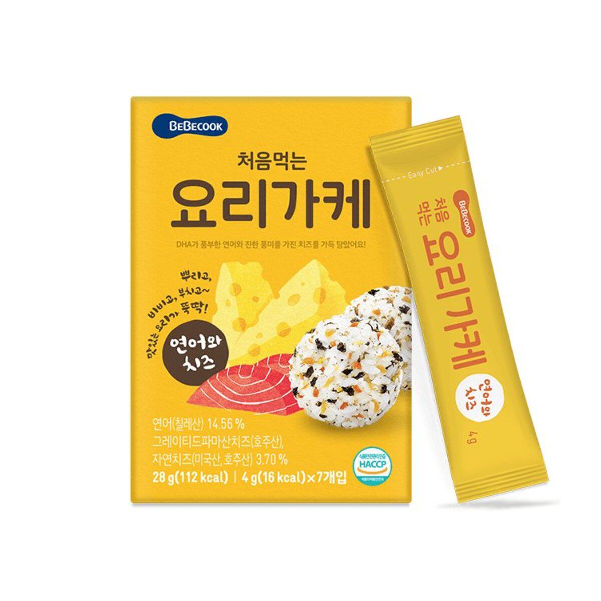 BEBECOOK 三文鱼芝士紫菜拌饭碎28g适合12个月以上宝宝韩国进口版
