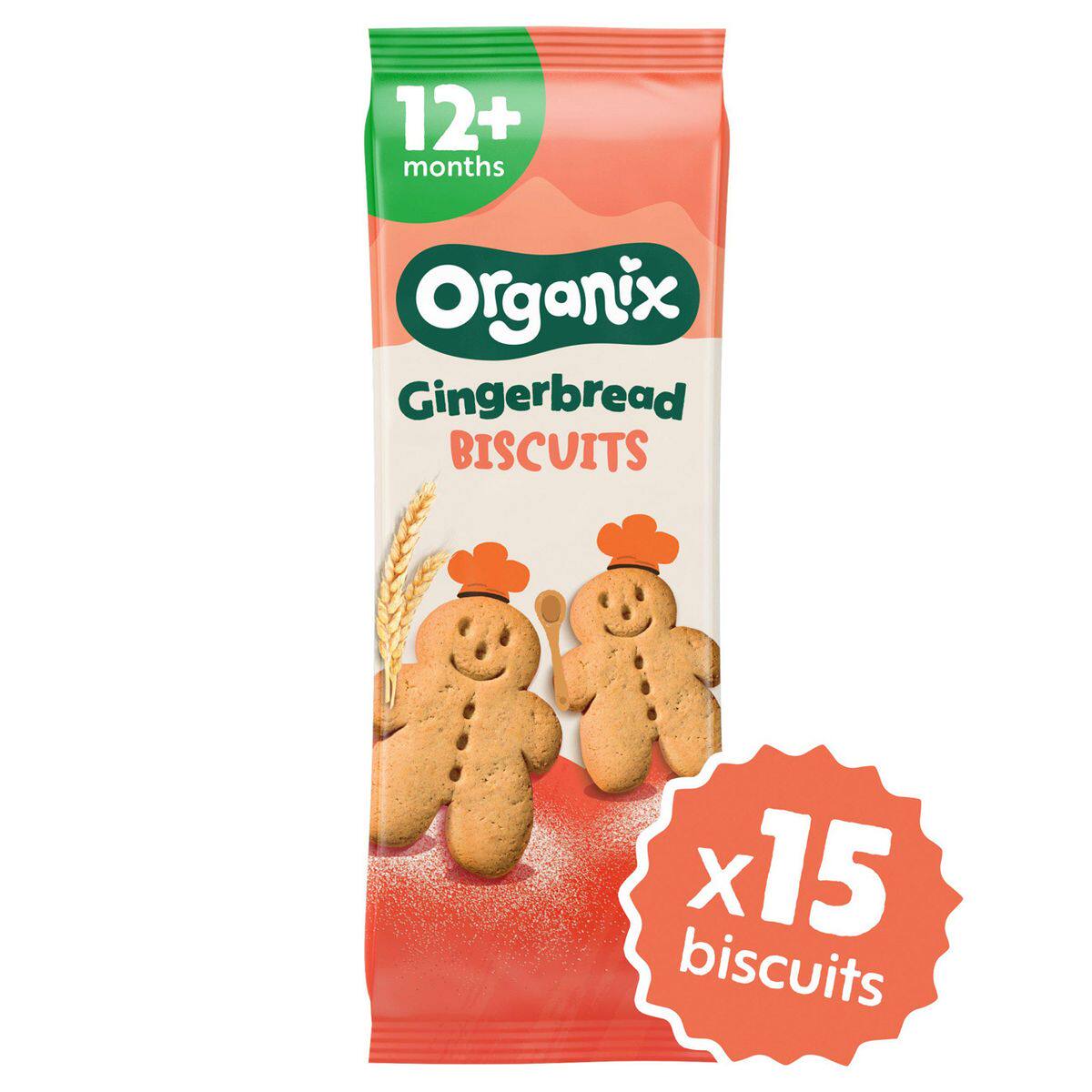 Organix 进口德国姜饼人原味饼干135克12个月+婴幼儿零食美味健康