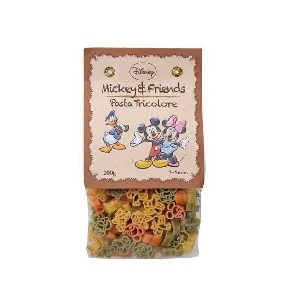 Nakato迪士尼Mickey&Friends造型彩色通粉200g香港意大利面趣味版