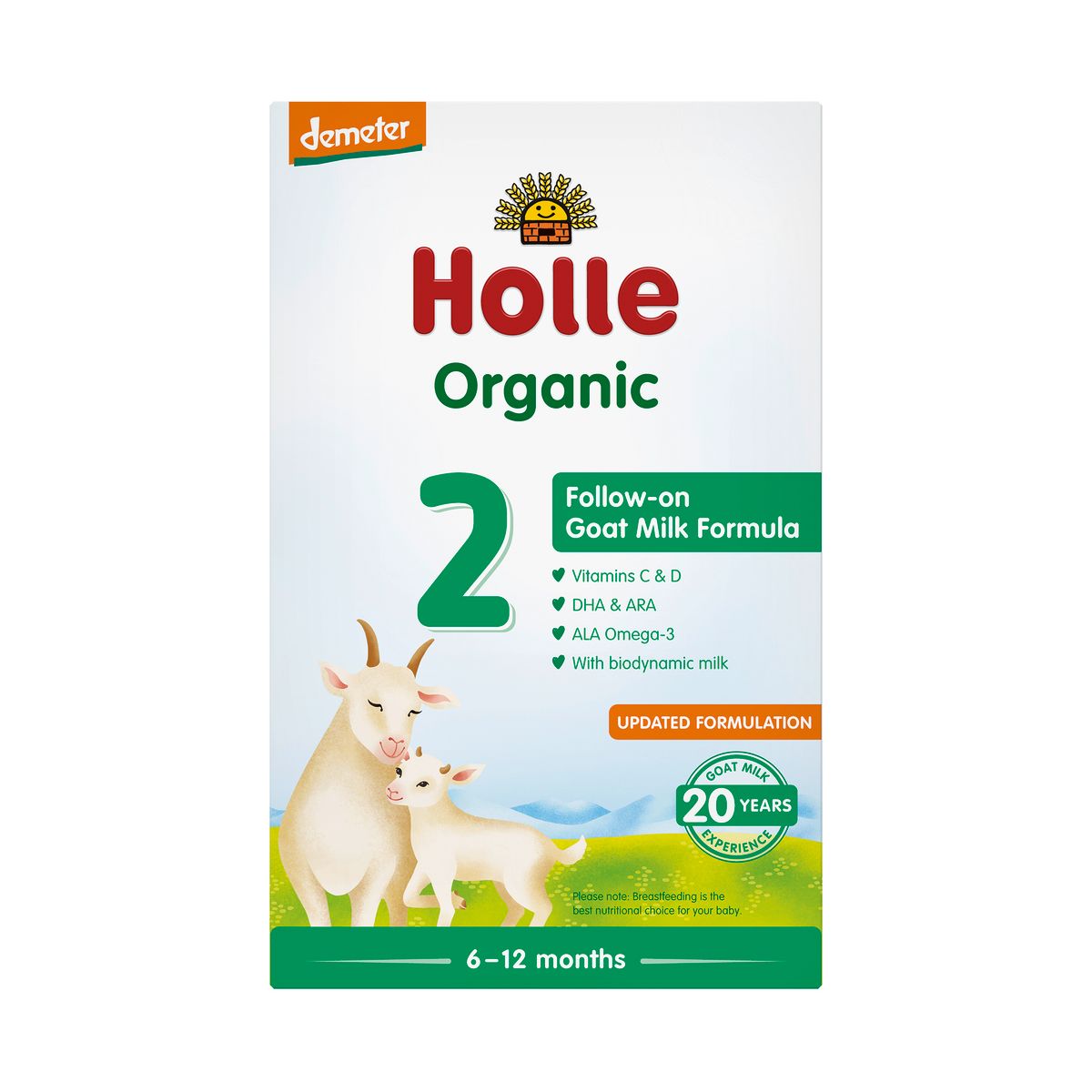 Holle 有机2号幼童山羊奶粉配方400克6个月+第二阶段宝宝营养均衡
