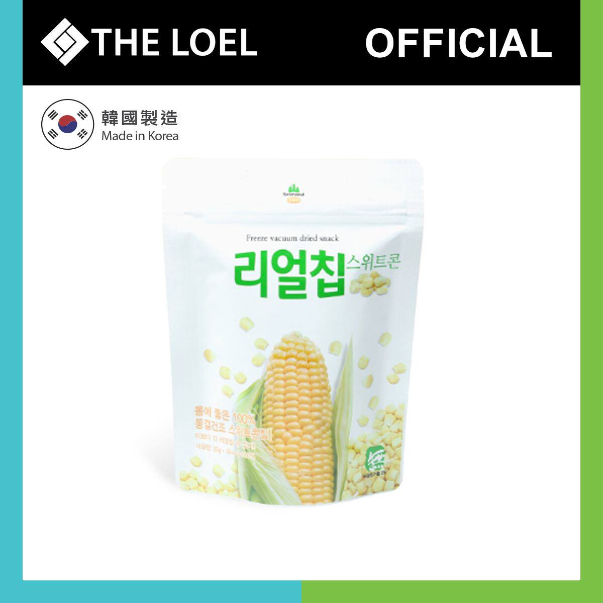 The Loel 幼儿粟米干35g适合10m+婴儿冷冻玉米干果片宝宝辅食进口