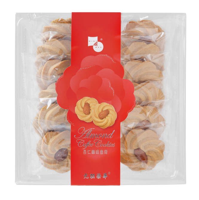 元朗荣华杏仁咖啡曲奇12件独立包装曲奇饼干72克休闲小零食香港版