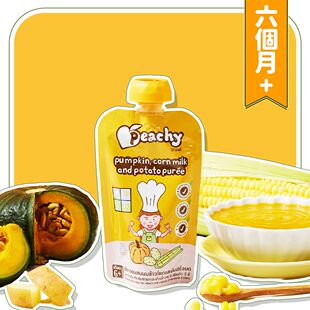 PEACHY 唧唧装南瓜粟米奶和薯仔果蓉泥110克辅食品蔬菜蓉果泥婴儿
