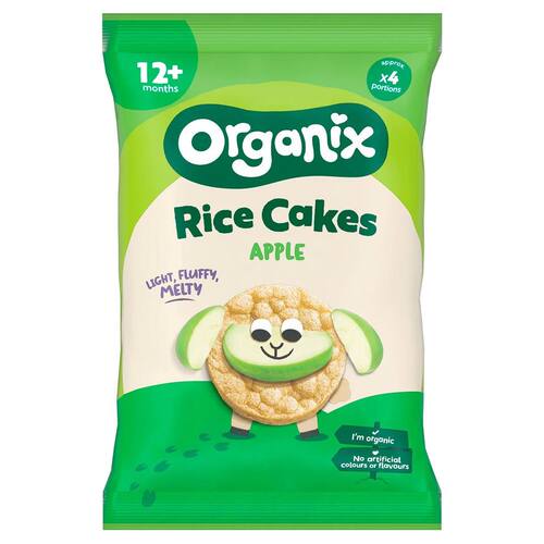 Organix 进口比利时苹果12月+宝宝米饼40g松软易溶安全易吞糙米饼