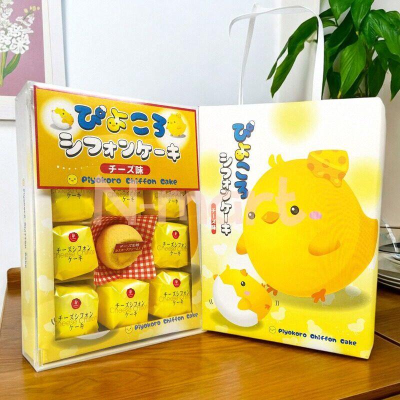 香港网红日本进口芝士蛋糕12枚入独立包装零食小鸡仔卡通礼盒糕点