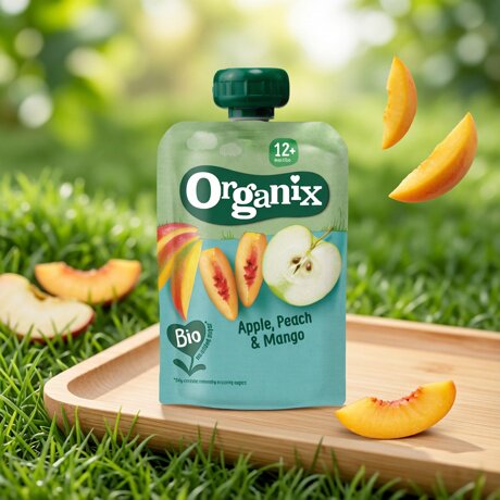 Organix 苹果桃子芒果混合果泥果蓉营养健康香港进口婴儿宝宝辅食